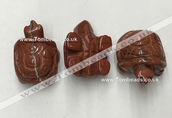 CDN440 28*45*22mm turtle red jasper decorations wholesale