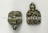 CDN441 28*45*22mm turtle dalmatian jasper decorations wholesale