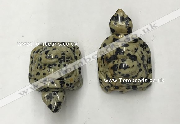 CDN441 28*45*22mm turtle dalmatian jasper decorations wholesale