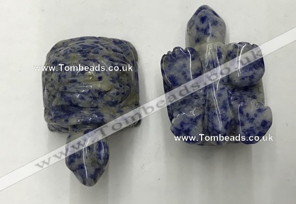 CDN456 38*55*28mm turtle blue spot stone decorations wholesale