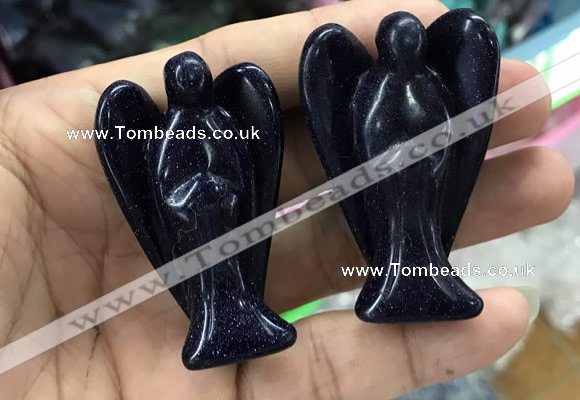 CDN496 35*50mm angel blue goldstone decorations wholesale