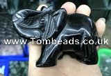 CDN537 35*80*55mm elephant black agate decorations wholesale