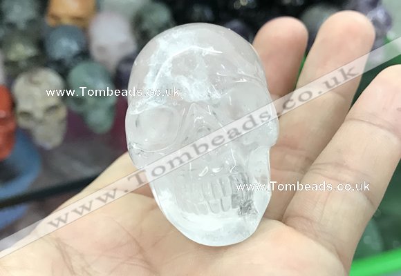 CDN550 35*50*40mm skull white crystal decorations wholesale