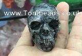 CDN556 35*50*40mm skull black labradorite decorations wholesale