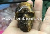 CDN559 35*50*40mm skull yellow tiger eye decorations wholesale