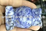 CDN572 35*50mm owl blue spot stone decorations wholesale