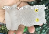 CDN585 50*80mm owl white crystal decorations wholesale