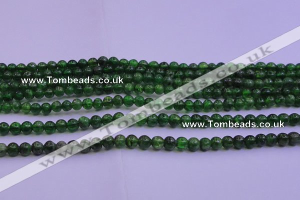 CDP02 15.5 inches 4mm round A- grade diopside gemstone beads