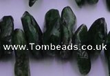 CDP73 15.5 inches 8*22mm - 12*28mm diopside chips gemstone beads