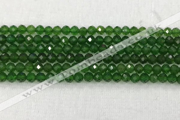 CDP78 15.5 inches 6mm faceted round diopside gemstone beads