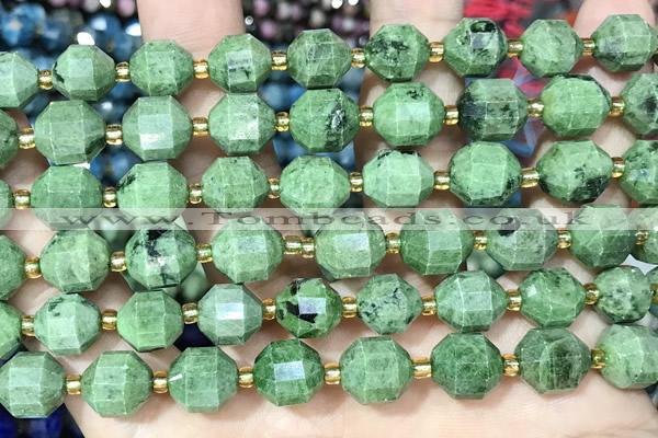 CDP80 15 inches 9*10mm faceted diopside beads