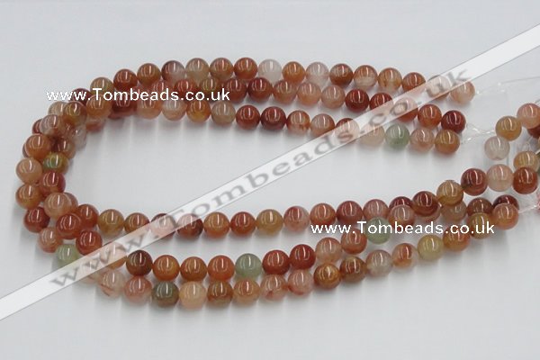 CDQ02 15.5 inches 10mm round natural red quartz beads wholesale