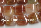 CDQ16 15.5 inches 10*10mm square natural red quartz beads wholesale