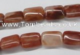 CDQ19 15.5 inches 8*10mm rectangle natural red quartz beads wholesale