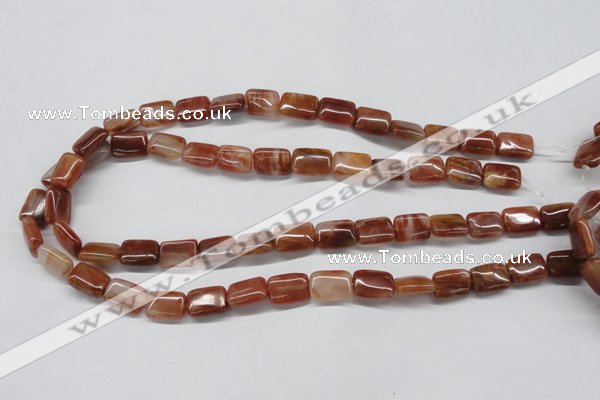 CDQ20 15.5 inches 10*14mm rectangle natural red quartz beads wholesale