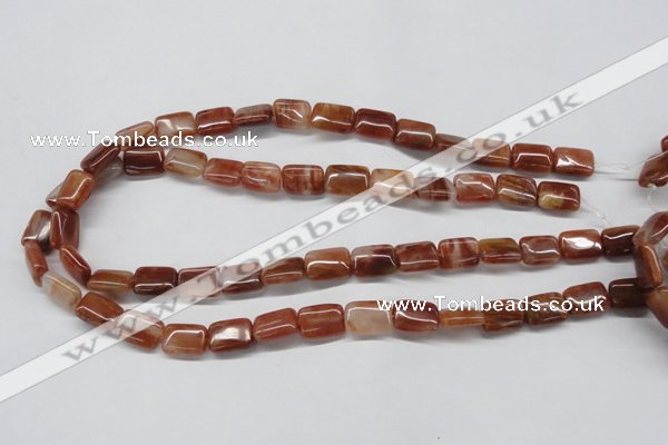 CDQ21 15.5 inches 12*16mm rectangle natural red quartz beads wholesale