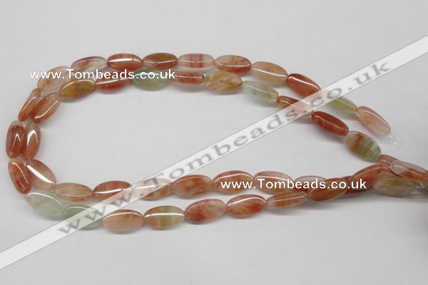 CDQ24 15.5 inches 10*17mm oval natural red quartz beads wholesale