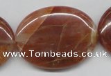 CDQ27 15.5 inches 30*40mm oval natural red quartz beads