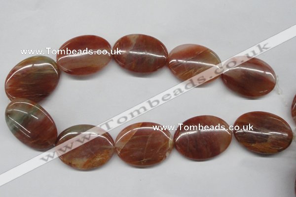 CDQ27 15.5 inches 30*40mm oval natural red quartz beads