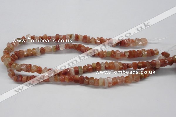 CDQ28 15.5 inches 7*10mm nugget natural red quartz beads