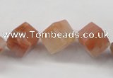 CDQ38 15.5 inches 6*6mm cube natural red quartz beads wholesale