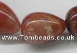 CDQ40 15.5 inches 22*30mm teardrop natural red quartz beads