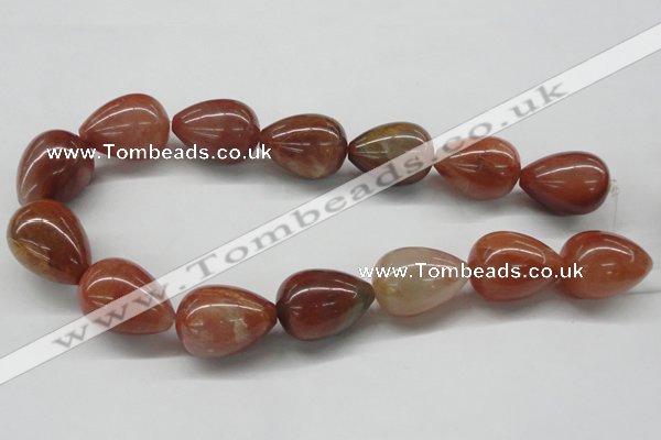 CDQ40 15.5 inches 22*30mm teardrop natural red quartz beads