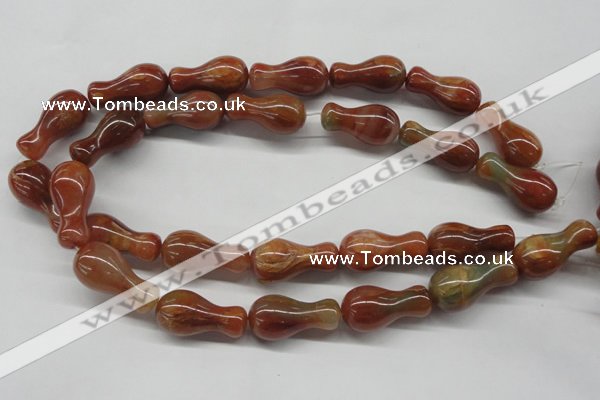 CDQ41 15.5 inches 15*30mm vase-shaped natural red quartz beads