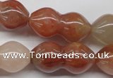 CDQ42 15.5 inches 15*30mm calabash natural red quartz beads