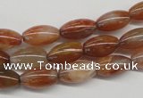 CDQ43 15.5 inches 7*13mm rice natural red quartz beads wholesale