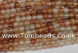 CDQ45 15.5 inches 4mm round natural red quartz beads wholesale