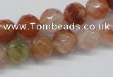 CDQ48 15.5 inches 6mm faceted round natural red quartz beads