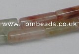 CDQ50 15.5 inches 4*13mm tube natural red quartz beads wholesale