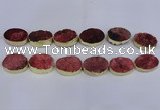 CDQ504 20*30mm - 22*30mm oval druzy quartz beads wholesale