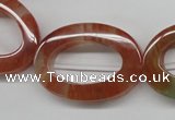 CDQ55 15.5 inches 25*35mm oval donut natural red quartz beads wholesale