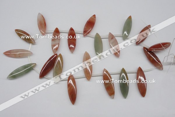 CDQ58 Top-drilled 12*40mm marquise natural red quartz beads wholesale