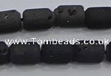 CDQ615 8 inches 6*8mm drum druzy quartz beads wholesale