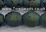 CDQ640 8 inches 12*14mm rice druzy quartz beads wholesale