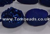 CDQ716 8 inches 13*18mm oval druzy quartz beads wholesale