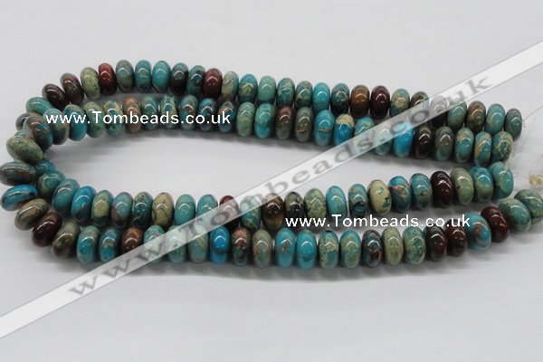 CDS09 16 inches 7*14mm rondelle dyed serpentine jasper beads wholesale