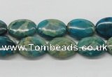 CDS17 16 inches 10*14mm oval dyed serpentine jasper beads wholesale