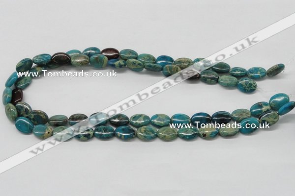 CDS17 16 inches 10*14mm oval dyed serpentine jasper beads wholesale