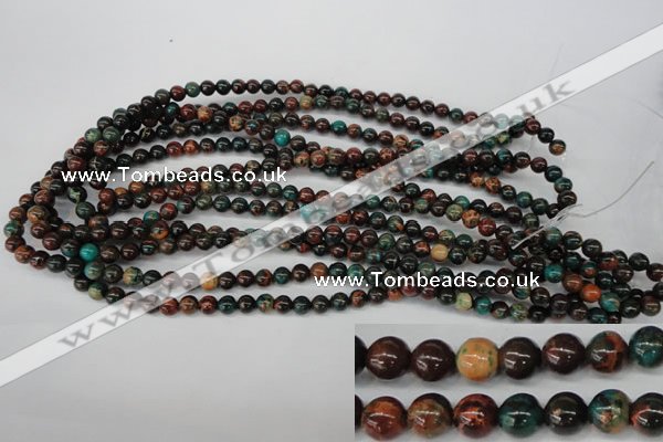 CDS185 15.5 inches 6mm round dyed serpentine jasper beads