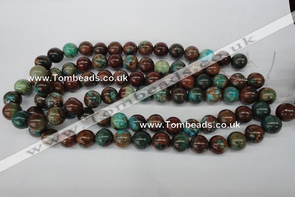 CDS188 15.5 inches 12mm round dyed serpentine jasper beads