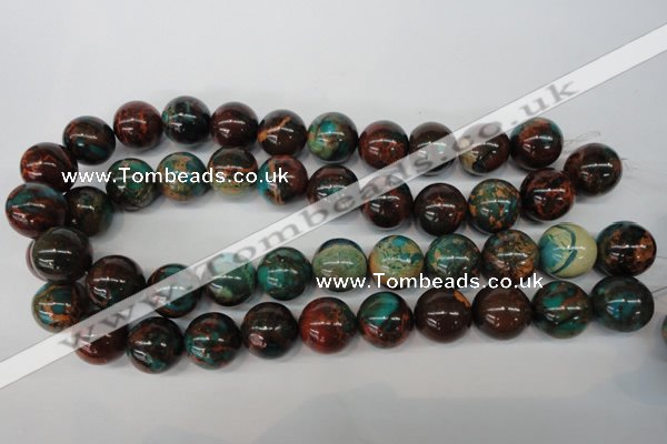 CDS191 15.5 inches 18mm round dyed serpentine jasper beads