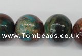 CDS192 15.5 inches 20mm round dyed serpentine jasper beads