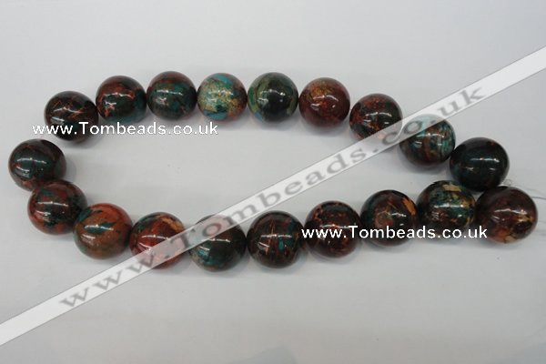 CDS192 15.5 inches 20mm round dyed serpentine jasper beads