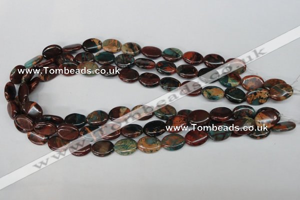 CDS207 15.5 inches 12*16mm oval dyed serpentine jasper beads