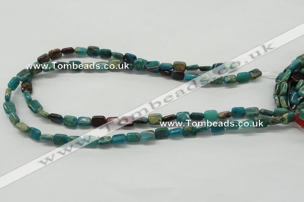 CDS21 16 inches 8*10mm rectangle dyed serpentine jasper beads wholesale