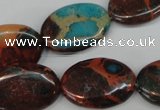 CDS210 15.5 inches 18*25mm oval dyed serpentine jasper beads